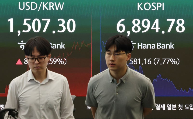 하닉 12%·삼전 7% 급락…코스피 장중 7000선 무너졌다