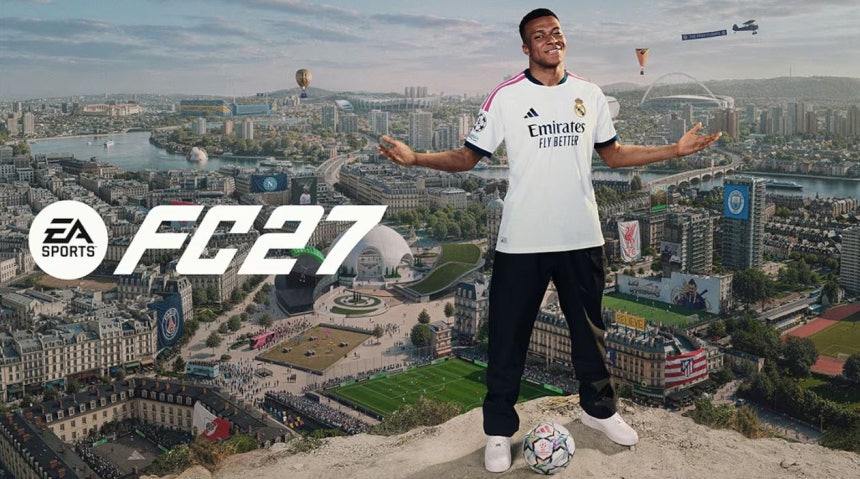 사우디아라비아 자본에 인수된 EA의 대표 축구게임 ‘FC 27’. 메인 모델은 레알 마드리드 공격수 킬리안 음바페다. [사진 EA]