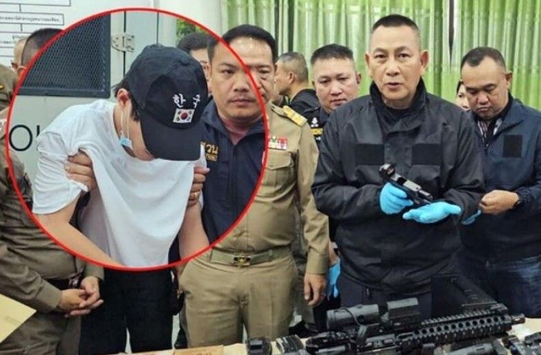 ‘태극기 모자’ 푹 쓰고…‘징역 46년형’ 중국인 체포 모습 충격