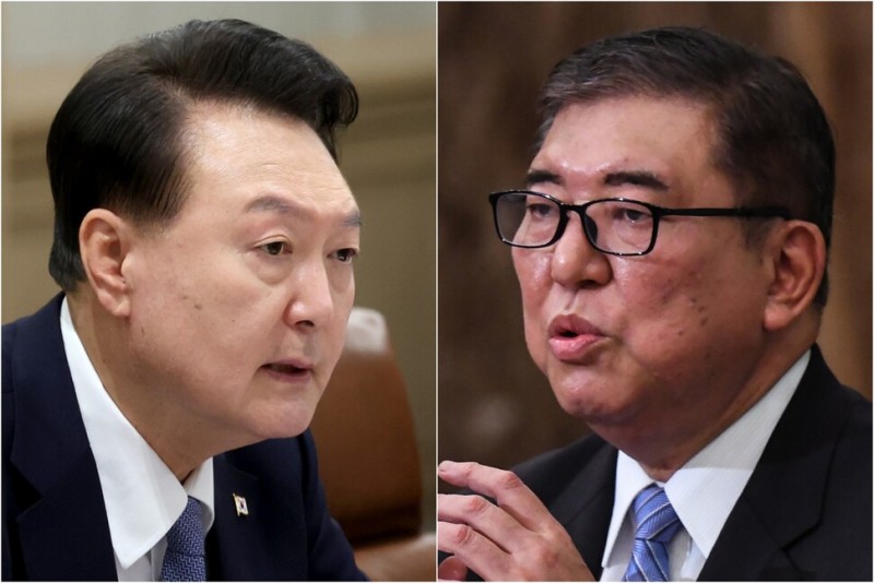 윤-<b>이시바</b> 첫 <b>통화</b>…“북 도발에 한·일, 한·미·일 단합 대응”
