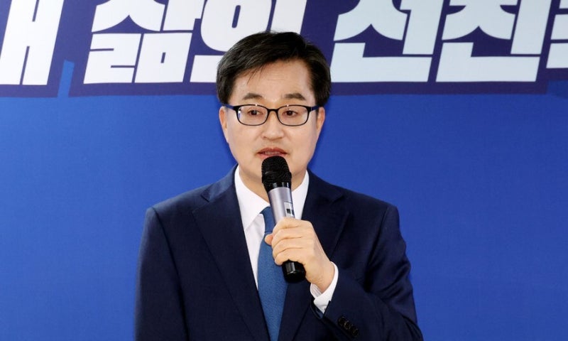 <b>김동연</b> “민주당, <b>들러리 경선</b>으로 가고 있어 유감”