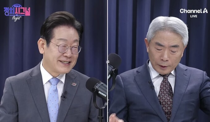 이재명, 정규재 만나 “윤석열 인간으로 안 보고 자연물로 봐”