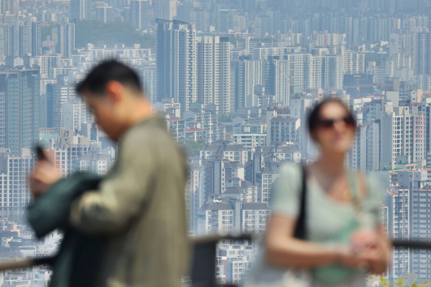 남산에서 바라본 서울 시내 아파트 단지. 연합뉴스