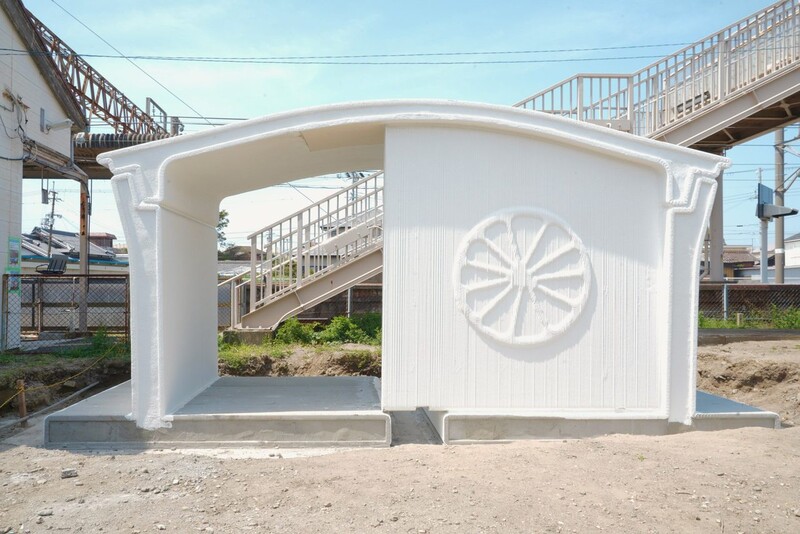 3D 프린팅 기술로 세워진 일본의 미니 기차역사.세렌딕스 제공