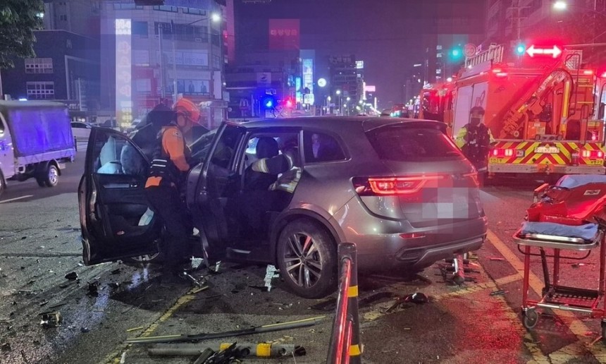 인천시 남동구 구월동 사고 현장. 인천소방본부 제공