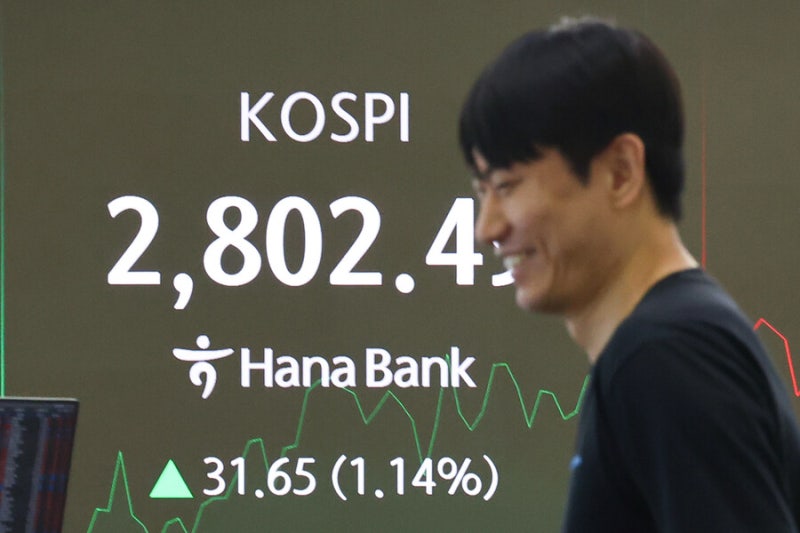 외국인 돌아오고 원화 강세…2800 뚫은 코스피
