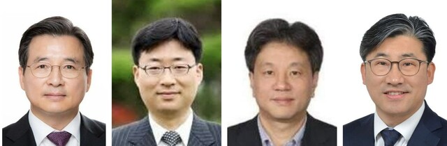 6일 발표된 대통령실 참모진. 김용범(왼쪽부터) 정책실장, 하준경 경제성장수석, 문진영 사회수석, 류덕현 재정기획보좌관. 사진 대통령실 제공
