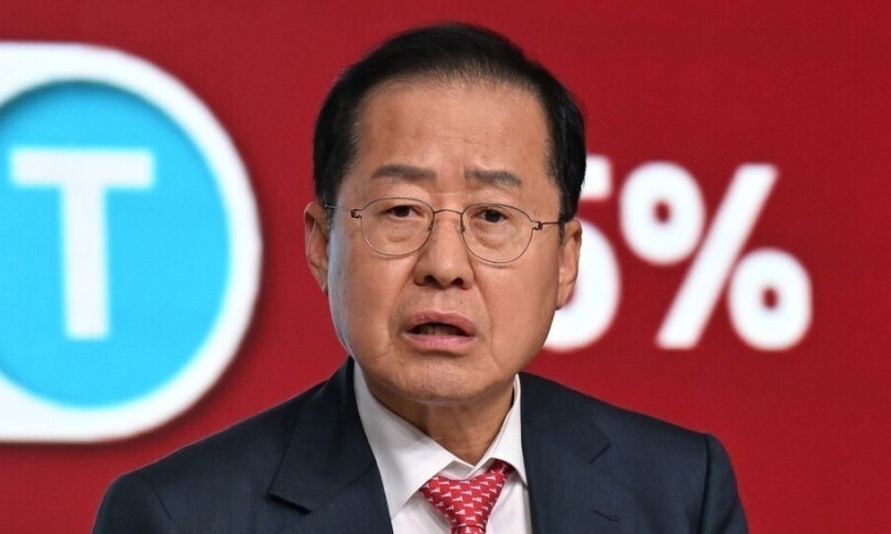 지난 4월 서울 강서구에서 열린 국민의 힘 제21대 대통령 후보자 1차 경선 조별 토론회에서 비(B)조인 홍준표 후보가 발언하고 있다. 국회사진기자단
