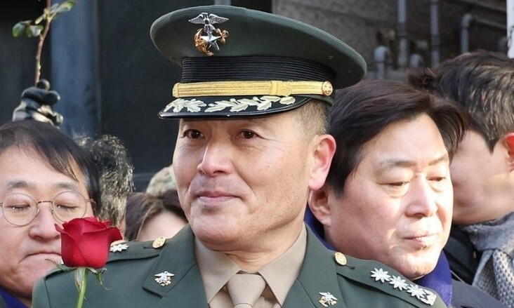 해병대 채아무개 상병 순직 사건과 관련해 항명과 상관명예훼손 혐의로 기소된 박정훈 전 해병대 수사단장이 지난 1월9일 오전 서울 용산구 중앙지역군사법원에서 열린 1심선고공판에 출석하고 있다. 신소영 기자 viator