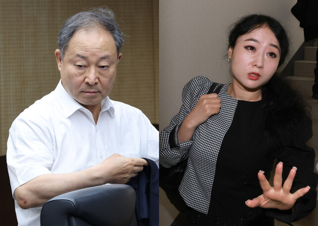 왼쪽부터 한석훈·이한별 인권위 비상임위원. 정용일 선임기자 yongil@hani.co.kr