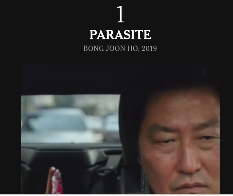 ‘<b>기생충</b>’, 뉴욕타임즈 선정 <b>21세기 최고</b>의 <b>영화</b>