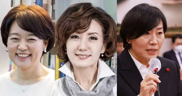 한성숙 중소기업벤처부 장관 후보자(왼쪽부터), 이진숙 부총리 겸 교육부 장관 후보자, 송미령 농림축산식품부 장관 후보자. 연합뉴스, 대통령실 제공, 연합뉴스.