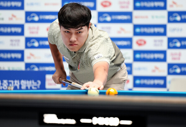‘답’ 찾은 김준태…승부치기 끝 프로당구 첫 관문 통과