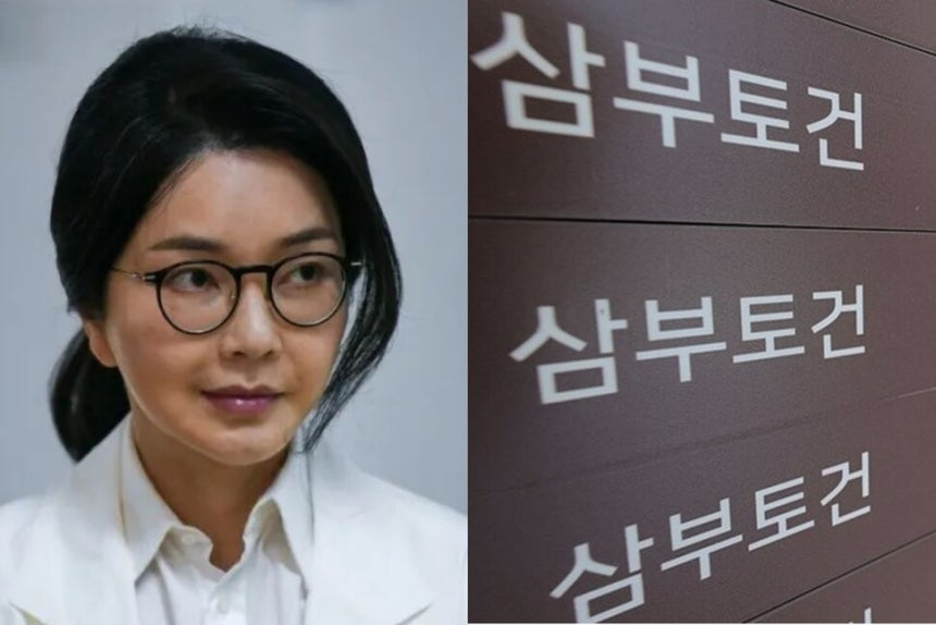 (왼쪽) 김건희씨가 지난 6월3일 서울 서초구 제3투표소에서 투표를 하기 위해 줄을 서 있는 모습. (오른쪽) 서울 중구 삼부토건 본사. 공동취재사진, 연합뉴스&#160;