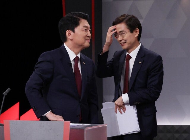 <b>안철수</b>·조경태 단일화 무산…‘찬탄파’ 국힘 대표 선거 결선 갈까