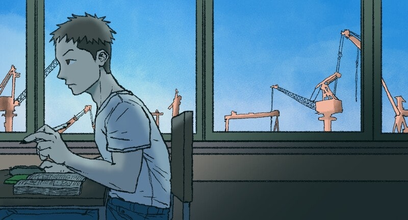 조선소 교육생 입소…200명 기숙사에 딱 3명이 들어갔다
