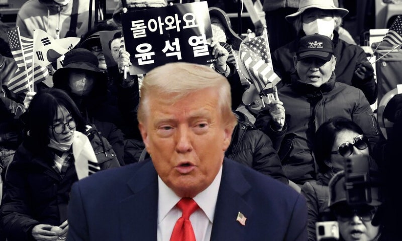 <b>트럼프</b>만 믿던 ‘윤 어게인’…한밤중 웃다 울었다