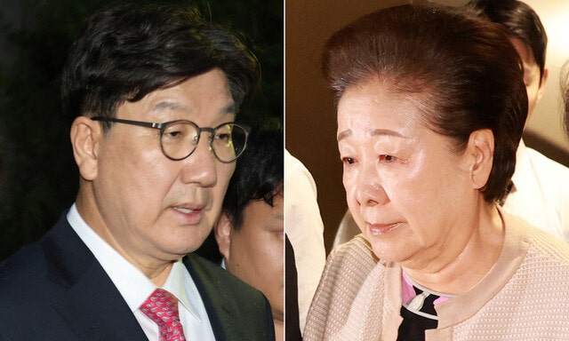 [단독] <b>한학자</b> “권성동 만나 쇼핑백 줬지만 금품은 없었다” 주장