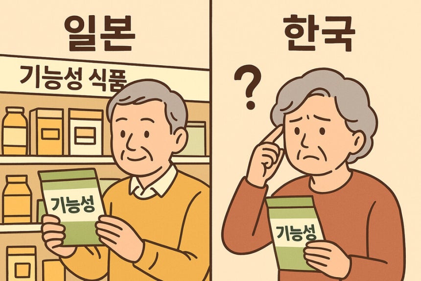 일본은 초고령사회에서 의료비 급증에 대한 대응책 중 하나로 식품의 건강기능성 정보를 크게 확대하는 정책을 펼치고 있다. 반면 2024년 초고령사회에 진입한 한국은 건강기능성 정보 확대에 소극적이다. 생성형 AI 챗G