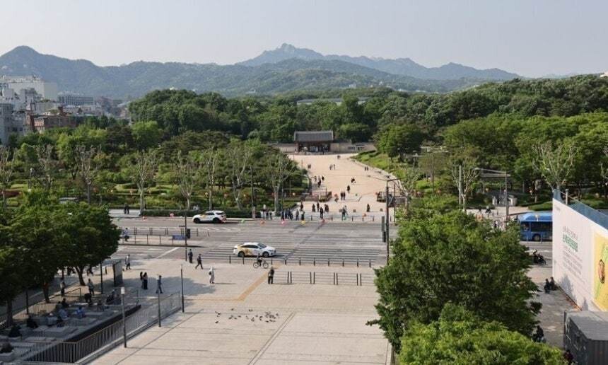 세운상가에서 바라본 종묘. 연합뉴스