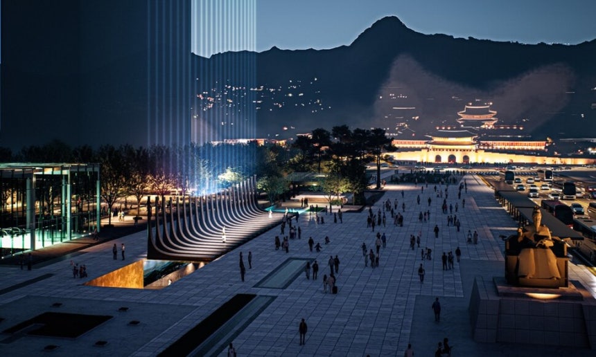 서울시가 광화문광장에 조성하고 있는 ‘감사의 정원’ 조감도. 17일 착공 예정이다. 서울시 제공