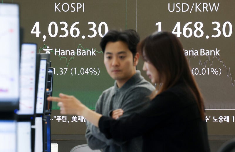 코스피 9일 만에 4000선 회복…기관·외국인 순매수