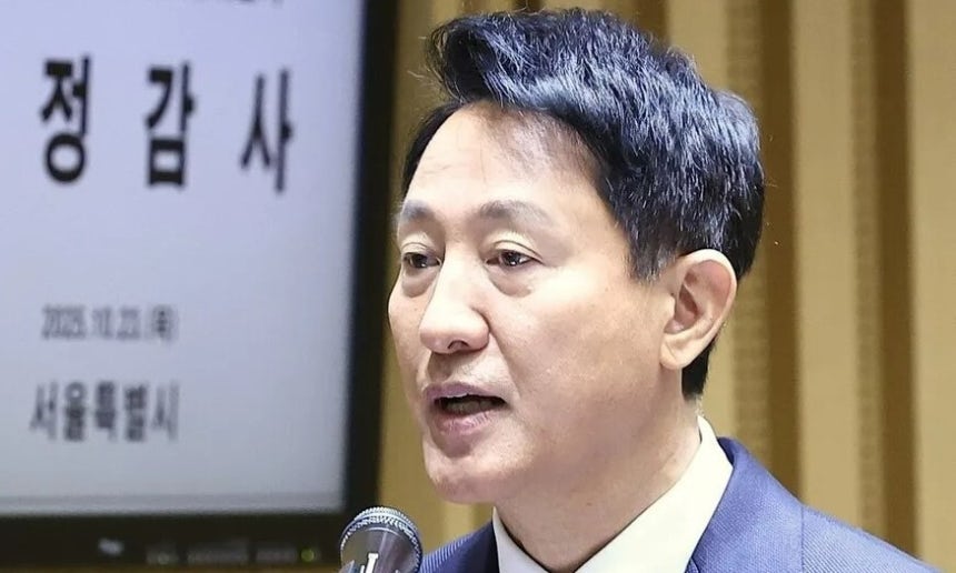 오세훈 서울시장이 10월23일 서울 중구 서울시청에서 열린 국회 행정안전위원회 국정감사에서 발언하고 있다.연합뉴스