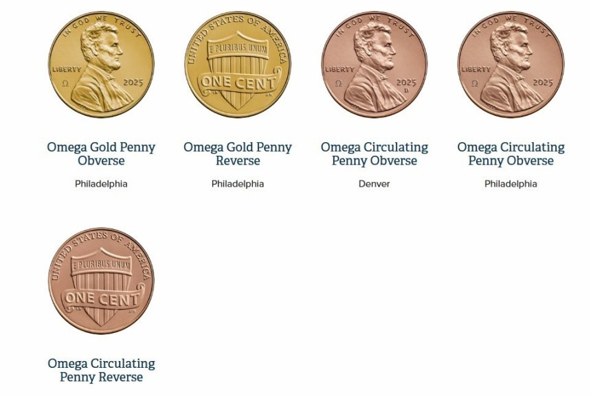 지난달 생산을 종료한 뒤 12일 경매에 나온 미국 1센트 동전의 모습.미국 조폐국 누리집 갈무리