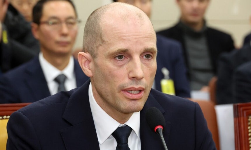 17일 서울 여의도 국회 과학기술정보방송통신위원회에서 열린 쿠팡 침해사고 관련 청문회에 출석한 해롤드 로저스 쿠팡 대표이사가 답변하고 있다. 김경호 선임기자 jijae@hani.co.kr