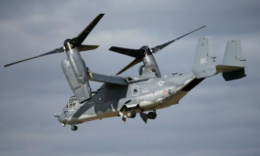 특수전 전력의 수송 및 침투에 사용되는 미군의 시브이(CV)-22 오스프리 틸트로터.로이터 연합뉴스