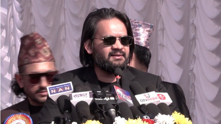 래퍼 출신의 카트만두 시장인 발렌드라 샤.카트만두포스트 누리집 갈무리