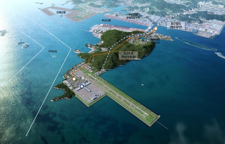 가덕도신공항에 연결되는 도로와 철도가 생겨나면 부산 강서구 주변 교통 흐름이 개선될 것으로 예상된다.가덕도신공항건설공단 제공