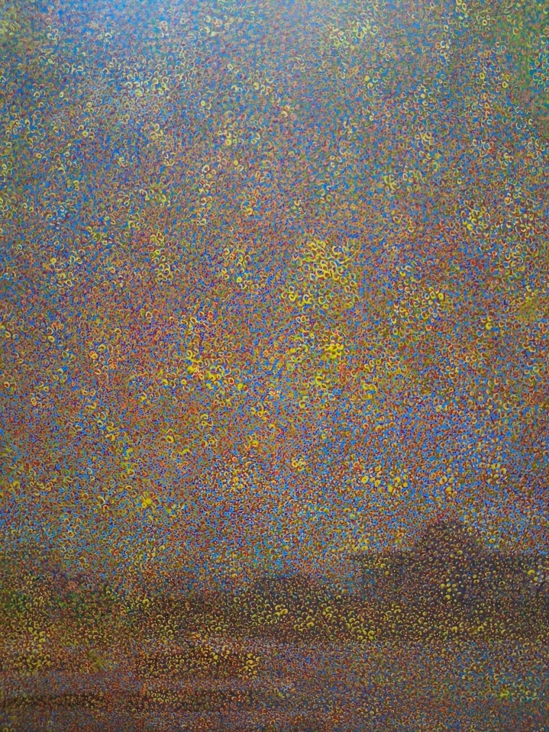 떠난 사람들을 생각하며 꽃비를 그렸다