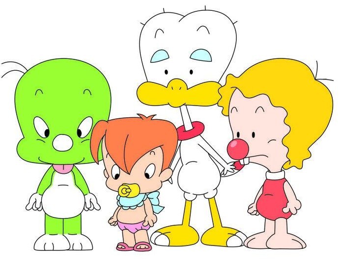 만화 주인공인 아기 공룡 둘리(맨왼쪽)의 모습. ⓒDoolynara