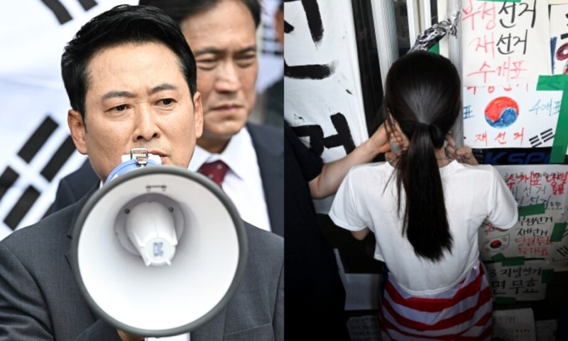 국힘 한지아 “장동혁, 불법 개표소 시위대 동의 구하고 협상” 비판