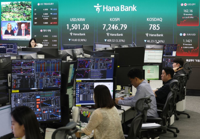 원-달러 환율 약 두 달 만에 1500원 아래로…엔화 강세 등 영향