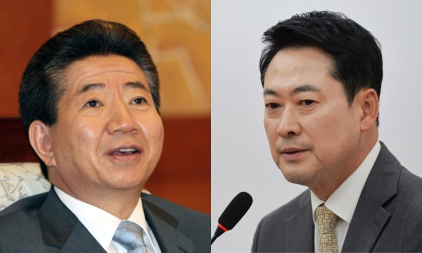 노무현 전 대통령(왼쪽)과 장동혁 국민의힘 대표. 연합뉴스