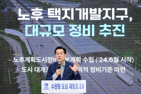 Mayor Lee Jae-joon, Suwon Mayor, who announced the Suwon city center redevelopment on the 22nd/Photo provided by Suwon Mayor's Office    