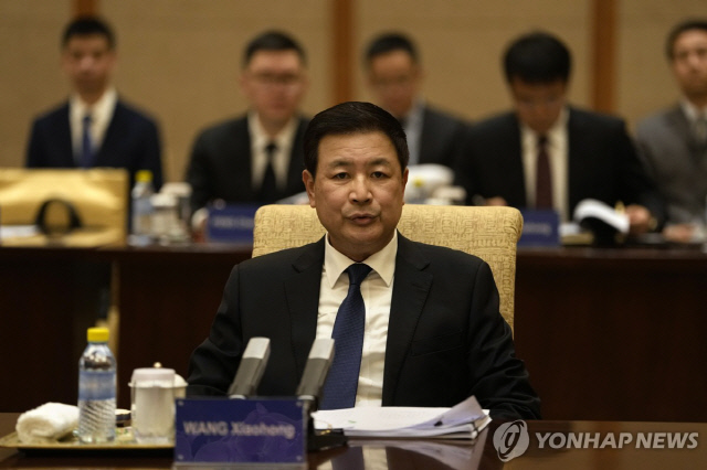 미국과 펜타닐 문제 논의의 중국측 대표로 유력한 왕샤오훙 중국 공안부장.EPA 연합뉴스 