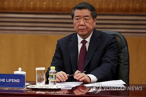 허리펑 중국 부총리.로이터 연합뉴스 자료사진 