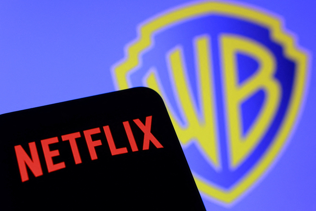 Netflix and Warner Bros logos are seen in this illustration taken December 5, 2025. REUTERS/Dado Ruv