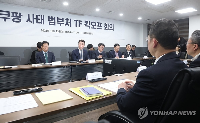 정부서울청사에서 23일 열린 쿠팡사태 범부처 태스크포스(TF) 킥오프 회의에서 류제명 과학기술정보통신부 2차관이 발언을 하고 있다.[연합뉴스]