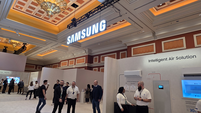 미국 라스베이거스 윈 호텔에 마련된 삼성전자 단독 전시관.장우진 기자