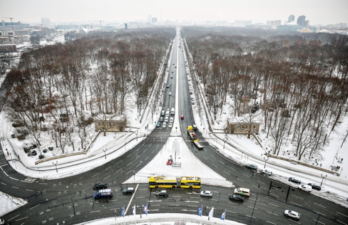 6일 독일 베를린 티어가르텐 공원 부근 도로 [EPA=연합뉴스]
