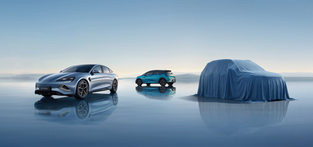 BYD 씰(왼쪽부터), BYD 돌핀, BYD DM-i 모델. BYD코리아 제공