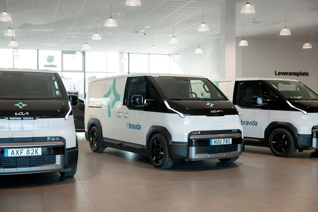 스웨덴 설비 서비스 업체인 '브라비다'에 인도된 기아 PV5 카고. 기아 스웨덴 홈페이지