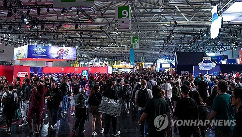 독일 쾰른메세에서 열린‘게임스컴 2025’3일차 행사장 전경.연합뉴스