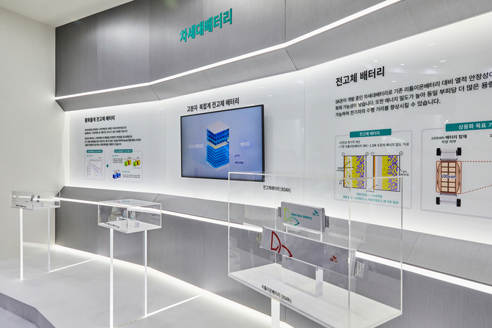 SK온 전고체 배터리 개발품.(사진=SK온)