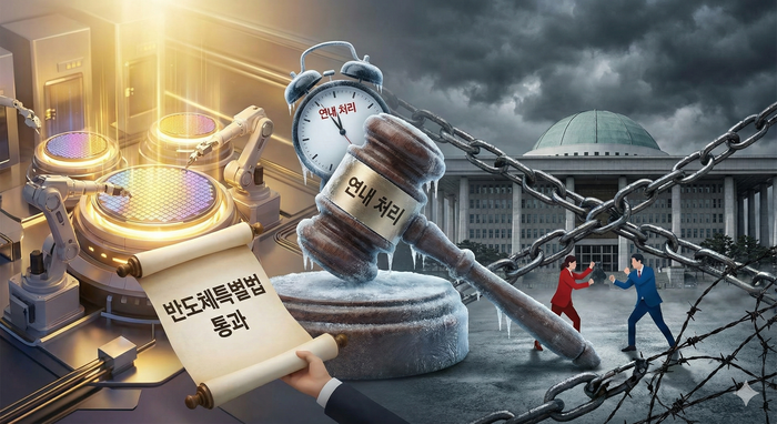 <b>반도체</b>특별법 법사위 통과…여야 대치 속 연내 본회의 처리 '안갯속'