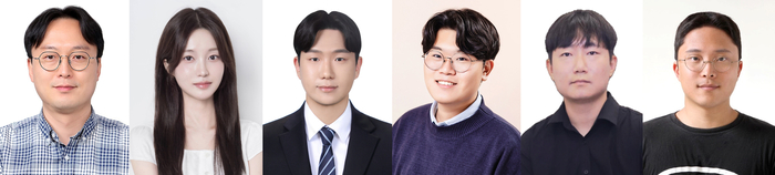 왼쪽부터 김승준 GIST 교수·강유민 GIST 박사과정생·박정주 GIST 석사과정생, 황석현 워싱턴대학교 박사과정생, 성민우·김광빈 GIST 박사과정생.